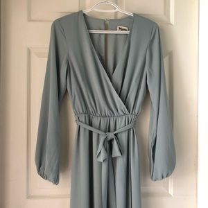 Show Me Your MuMu The Lady Long Sleeve Mock Wrap Dress